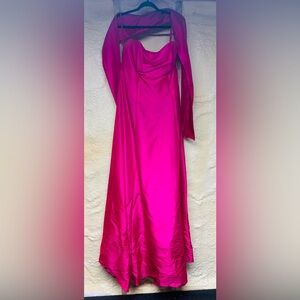 Elegant Pink Satin Dress